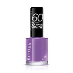 Rimmel 60 Seconds Super Shine Nail Polish, Lovey Dovey, Quick-Dry Nail Polish, Ultra-Shiny Finish, Easy to Apply, Vibrant Colour, Long-Wearing, Clean and Improved Formula, Vegan, 8ml