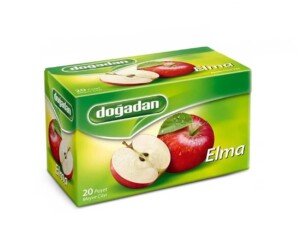 Dogadan Elma Cayi Apple Tea, Premium Turkish, 20 Tea Bags (Pack of 3)