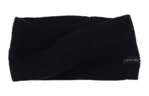 Calvin Klein Women Essential Knit Twisted Headband Winter, Black (Ck Black), One Size