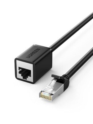 UGREEN Ethernet Extension Cable, Cat6 RJ45 Male to Female Lead, Shielded Network Patch Cord Connector Compatible for Switch, Modem, Patch Panel, Router, PC, Laptop, Network Printer (2M)