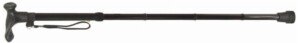 Aidapt Left Handed Fold Down Adjustable Height Lightweight Walking Stick with Anti Slip Ferrule Foot to Aid Stability and Confidence when Walking Supplied with a Hanging Carry Strap