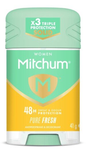 Revlon Mitchum Women Triple Odor Defense 48HR Protection Deodorant Stick and Antiperspirant Pure Fresh, Dermatologist Tested, 41 g (Pack of 1)