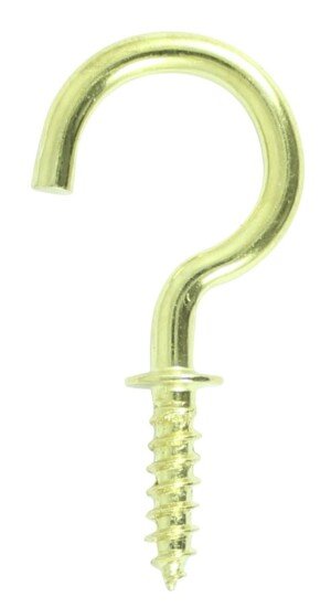 TIMCO Cup Hooks - Round - Electro Brass, yellow, 19mm, 19SHBP