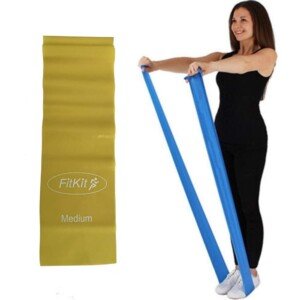 FitKit Resistance Exercise Band - 2M - 4 Resistance Options – Pilates, Yoga, Rehab, Stretching, Strength Training