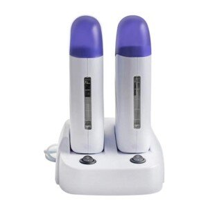 Wax Heater Electric Waxing Warmer Machine Double Depilatory Roll Wax Warmer for Hair Removal Roll-on Hair Removal Wax Machine Hair Removal Kit
