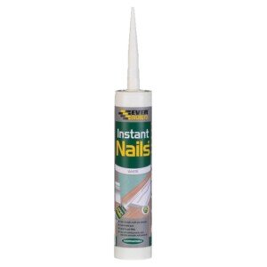 Sika – Instant Nails – Extra Strong Solvent Free Glue Adhesive – Ideal For Internal Grab Adhesive Bonding Applications – White – 290ml