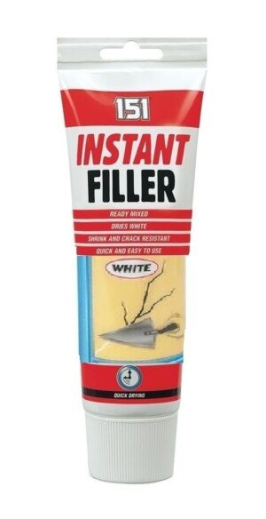 151 Quick Drying Instant Filler - for Interior & Exterior Use | Shrink & Crack Resistant - Easy to Use Ready Mixed Paste | Repairs for Plaster, Plasterboard, Brick, Wood and Stone (White, 330g)