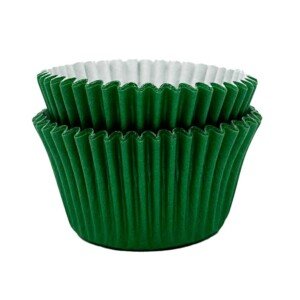 Scrumptious! 24PC Cupcake Cases - Holly Green - 65GSM 51mm x 38mm Greaseproof Paper Baking Cases - Great for Christmas Birthday and Anniversary Party Muffins Cakes and Bakes