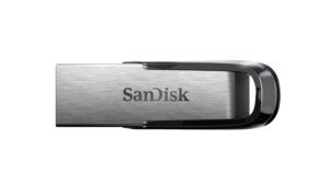 SanDisk Ultra Flair 64GB USB 3.0 Flash Drive, USB Stick, memory stick with transfer speeds up to 150MB/s Read, Durable, Sleek Metal Casing, Silver/Black