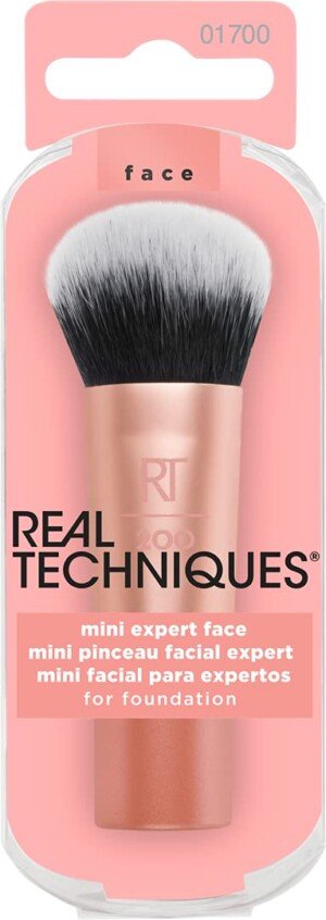 Real Techniques Mini Travel Size Expert Face Makeup Brush for Foundation (Packaging and Handle Colour May Vary)