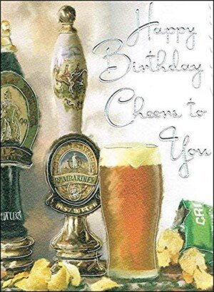Jonny Javelin Open Male Birthday Card (JJ1689) Pub Beer & Crisps 7.25" x 5.5" Code V210