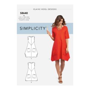 Simplicity Pattern SS8640BB Women’s/Plus Size Dress or Tunic, (20W-28W), BB