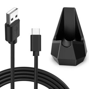 Charger Dock Compatible with Manscaped Lawn Mower 4.0 Trimmer for Men Body Groin Hair, Male Hygiene Electric Razor Clippers Replacement Charging Dock Stand Power Adapter Cable
