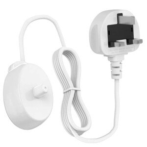 Electric Toothbrush Replacement Charger for Oral B, UK 3 Pin Plug Toothbrush Charger, UK Inductive Electric Toothbrush Charger Base Compatible with Braun Oral B Type 3757 Charging Base