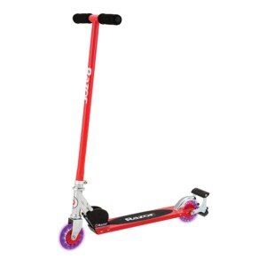 Razor S Spark Sport Kick Scooter - LED Light-Up Wheels, Full-Deck Grip Tape, Spark Bar, Lightweight Aluminum Frame, Foldable