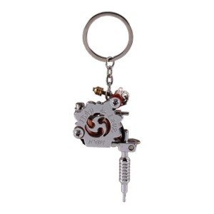 Portable Zinc Alloy Metal Mini Tattoo Machine Keychain Pendant Tattoo Device Ornament