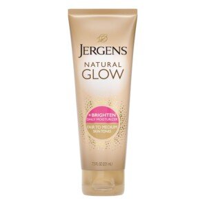 Jergens Natural Glow Daily Moisturizer for Body, Fair to Medium Skin Tones, 7.5 Ounce Tube