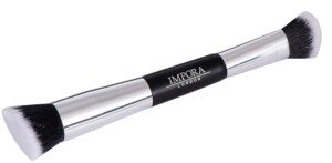 Foundation Makeup Brush - Buffing, Blending, Highlight, Contouring. Use with Cream, Powder, Liquid Foundation. Double Ended Contour Make up Brush