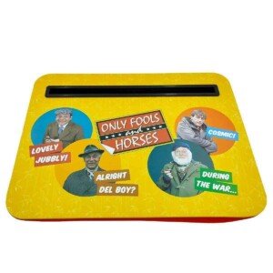 Only Fools & Horses Portable Lap Tray With Tablet Slot | Durable Material with Lap cushion | Retro 80s TV Show Novelty Tray | Gift for Show fan & Collector