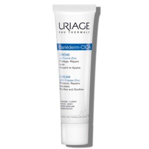 Uriage Bariederm-Cica Repairing Cream with D-Panthenol & Copper-Zinc - Wound Healing Barrier Cream - Multi-purpose (minor cuts, burns) - For Damaged & Irritated Skin - Water Resistant - 40ml