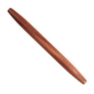 Muso Wood Rolling Pin for Baking Non Stick Wooden French Rolling pin 40cm, Tapered Rolling pin for Fondant, Pastry, Pizza, Cookie, Pie Crust (Sapele Wood Roller)