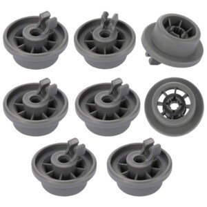 8-Pack Dishwasher Lower Rack Wheel Replacement 165314 Fit for Bosch Kenmore & Neff Siemens Dishwashers