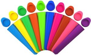 iNeibo Silicone Popsicle Mold -Ice Pop Mould, Ice Lolly Molds with Lids, Food Grade, BPA Free - Flexible & Durable & Reusable & Easy Clean Popsicle Maker for Your Kids Craft Popsicle