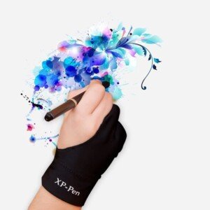 XP-PEN Drawing Anti-fouling Lycra Graphics Two-Finger Glove S/M/L Size (S)