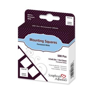SCRAPBOOK ADHESIVES BY 3L Mounting Squares, White, 500-Pack 01604, 01604-20