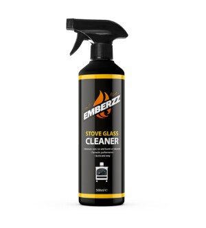 Stove Glass Cleaner - Dissolves Soot, Grease and Tar- Crystal Clear Glass - For Wood Log Burner - 500ml