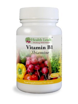 Vitamin B1 100mg x 90 Capsules, Magnesium Stearate Free & No Nasties, Easy to Swallow Small Capsules, Thiamine contributes to Healthy Metabolism and Healthy Heart Function, Made in Wales
