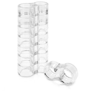 Navaris Door Handle Bumper Guards - Pack of 8 Transparent Flexible Door Stopper Protectors to Buffer Walls and Stop Wall Damage - No Drilling Required