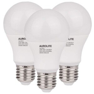 Pack of 3 LED Bulbs, A60/GLS, E27/ES Cap, 12 Watts (100 Watts Equivalent) 960 Lumens, Warm White (3000K), Ideal for Living Room, Bedroom, Kitchen, Hallway, Hotel, B&B