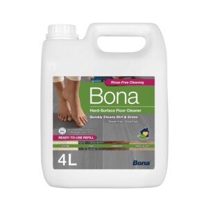 Bona Hard-Surface Floor Cleaner Liquid - for Stone, Tile, Laminate, LVT, Marble - 4 Litre Refill