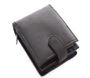 Mens RFID Blocking Soft Leather Wallet with Back Zipped Compartment 11cm x 9.5cm x 1.5cm