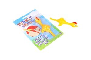 HENBRANDT 1 x Children’s Turkey Shooter 11cm Novelty Flick a Turkey Catapult for Kids Stretchy Chicken Slingshot Rubber Party Bag Favours Loot Bag Fillers Stocking Fillers for Boys and Girls