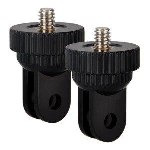 Tripod Mount Adapter Compatible with GoPro Mounts, Sony, Xiaomi yi or Other Action Cameras, w/Camera Screw (1/4-Inch 20) (2 Packs)
