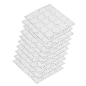Emuca - Cap Cover Screw Diameter 0,5 inch (13 mm) , self-Adhesive, White, Set of 200 Pieces