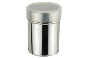 apollo THE HOUSEWARES BRAND Stainless Steel Chocolate Shaker & Lid Cover, Fine Mesh Flour Dispenser, Duster for Baking & Coffee Cappuccino Drinks, Sprinkles & Fine Powder Dusting, Icing Sugar Sieve