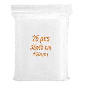 Large Sealable Plastic Bags,Grip Seal Bag 35x45cm 25 PCS,Big Clear Ziplock Bag Large Baggies,Resealable Plastic Bags for Kitchen Storage,Clothing,DIY,Office Stationery (35 x 45cm -25pcs)