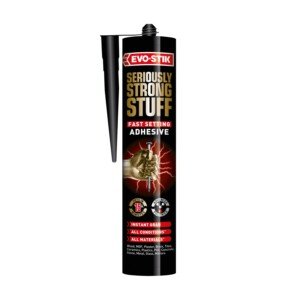 EVO-STIK Seriously Strong Stuff White - 290ml - Fast Setting Adhesive - Sets in 15 Minutes - Indoor & Outdoor Use