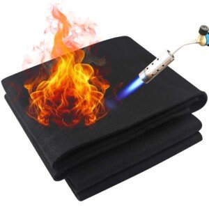 Front view of Nicoman Welding Blanket Fireproof Mat 70 x 30 x 0.5 cm, showcasing its robust carbon felt material