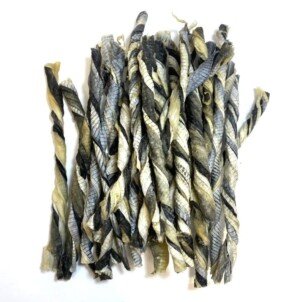 Dried Fish Twists 500g 100% Natural Dog Treats Chews A Natural Source of Omega 3 and Collagen SMDF
