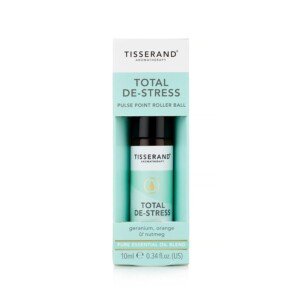 Tisserand - Total De-Stress Pulse Point Roller Ball - 100% Natural Essential Oils for Calm, Relaxation & Anxiety Relief - Easy On-The-Go Aromatherapy Oil, 10ml