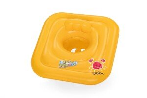 Bestway Swimming Float Inflatable for Toddlers | Square 3-Ring Inflatable Baby Boat Float for Infants 12-24 months, Yellow