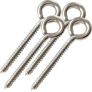Swing Hooks, 4 Pack M8 Heavy Duty Large Swing Hooks Hammock Hanging Kit Eye Screws 1200LB Capacity Swing Hardware for Yoga Hammock Swing Chair Indoor Outdoor