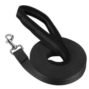 Vivifying Long Line Dog Leash, 10m/32ft Nylon Training Lead for Dogs Tracking Training Obedience Lead Leash (Black)