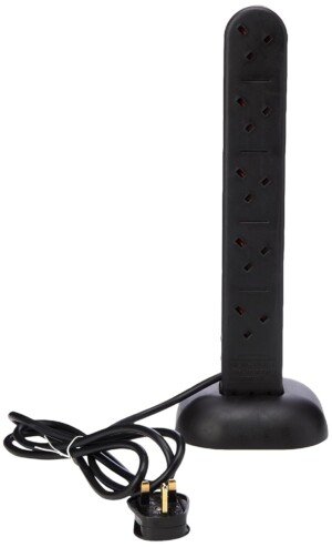 Pro Elec EXTENSION TOWER 10-GANG + NEON, BLACK