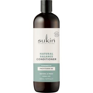 Sukin Natural Balance Conditioner 500ml - adds shine to the hair while leaving it hydrated & balanced - with a blend of Baobab and Sesame Oils; cruelty free & vegan friendly.