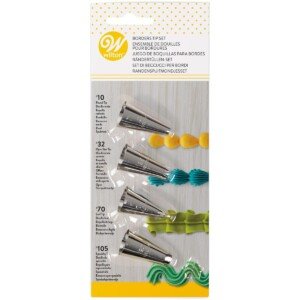 Wilton Borders Icing Piping Tip Set, 4 Pieces